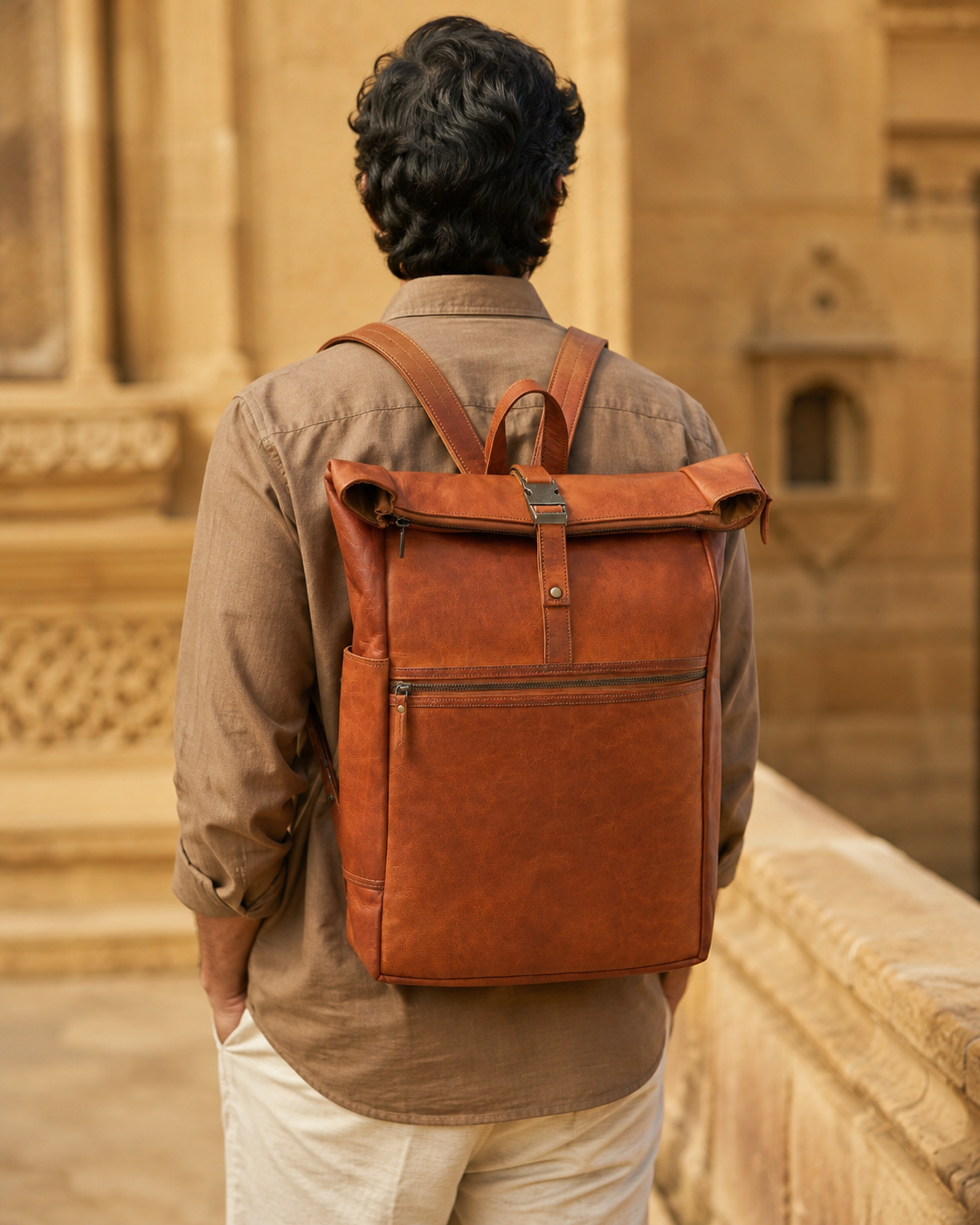 Rolltop Pithu Zip Front and Back with Clasp