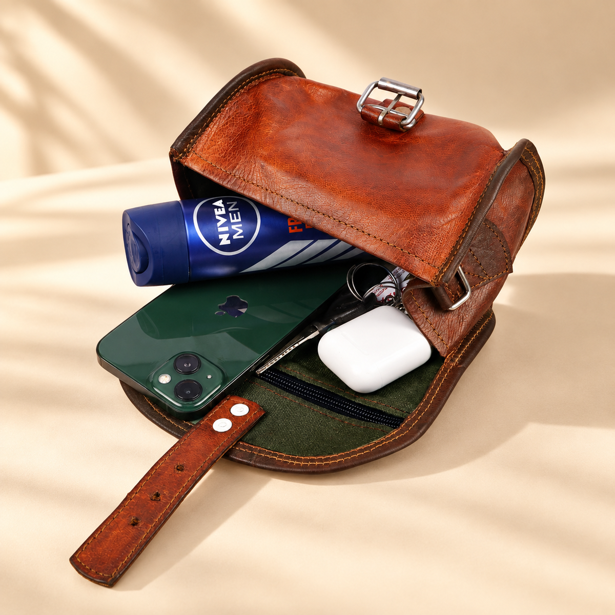 Dholki Convertible Leather Bike & Sling Bag