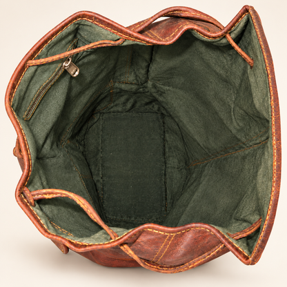 Swift Lock Pouch 15" | Full-Grain Leather Backpack | EL VEENU