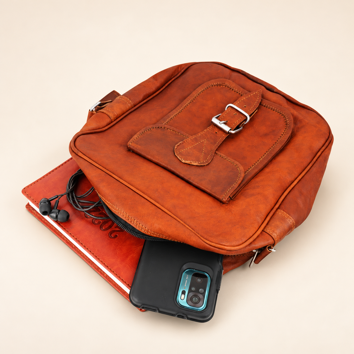 Flight Bag | Full-Grain Leather Satchel | EL VEENU