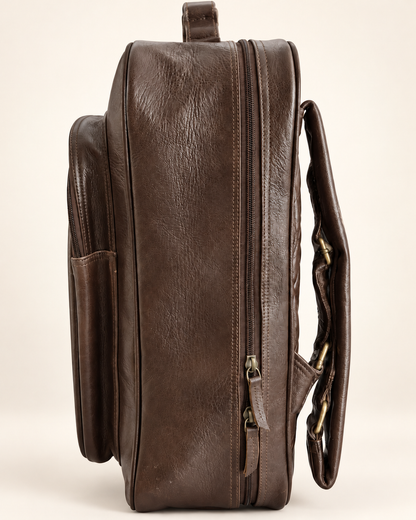 Milled Full-Zip Utility Backpack | Leather Backpack | EL VEENU