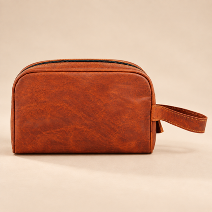 Premium Compact Travel Grooming Case | Leather Shaving Kit | EL VEENU