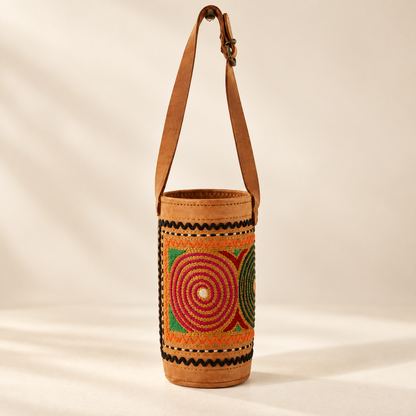 Leather Bottle Holder | Plain & Embroidered