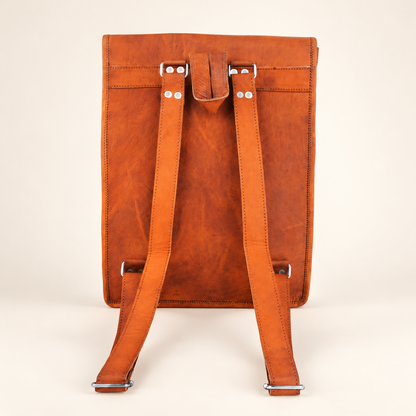 Boxed Front Pocket Pack 15" | Leather Backpack | EL VEENU