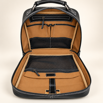 Milled Full-Zip Utility Backpack | Leather Backpack | EL VEENU