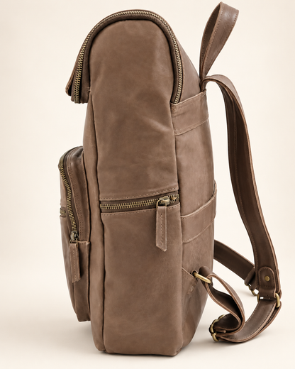 Urban U-Zip Leather Laptop Backpack 16" | EL VEENU