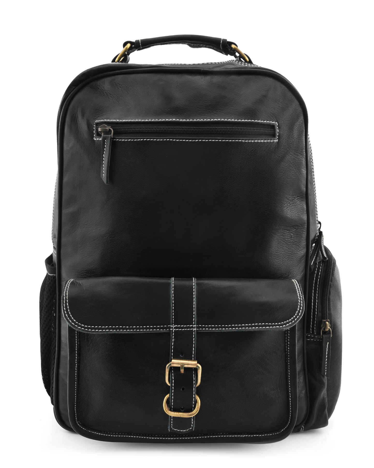black backpack 2 mouth white