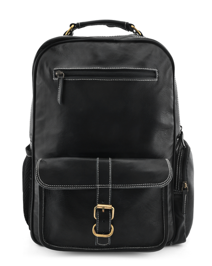 black backpack 2 mouth white