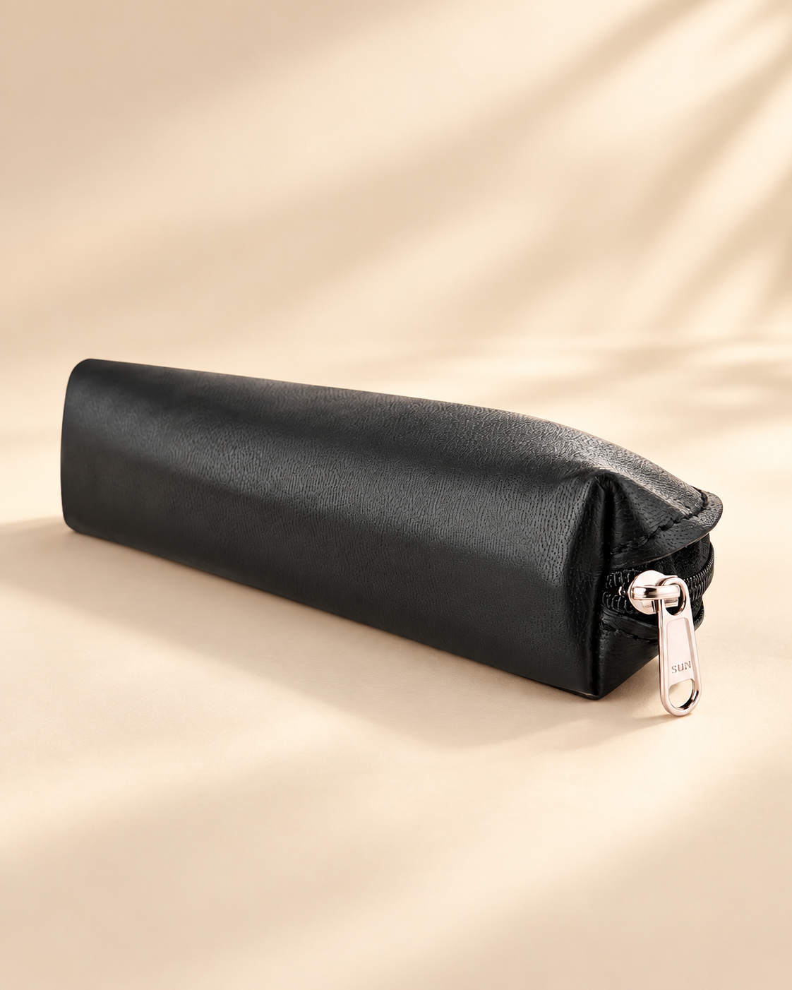 Versatile Leather Pencil & Sunglasses Case – Black & Tan | EL VEENU