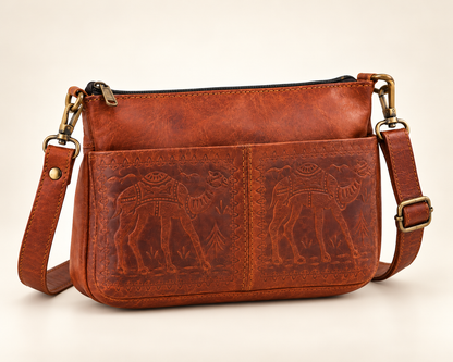 Nova Flat Bag S | Slim Leather Crossbody Bag | EL VEENU