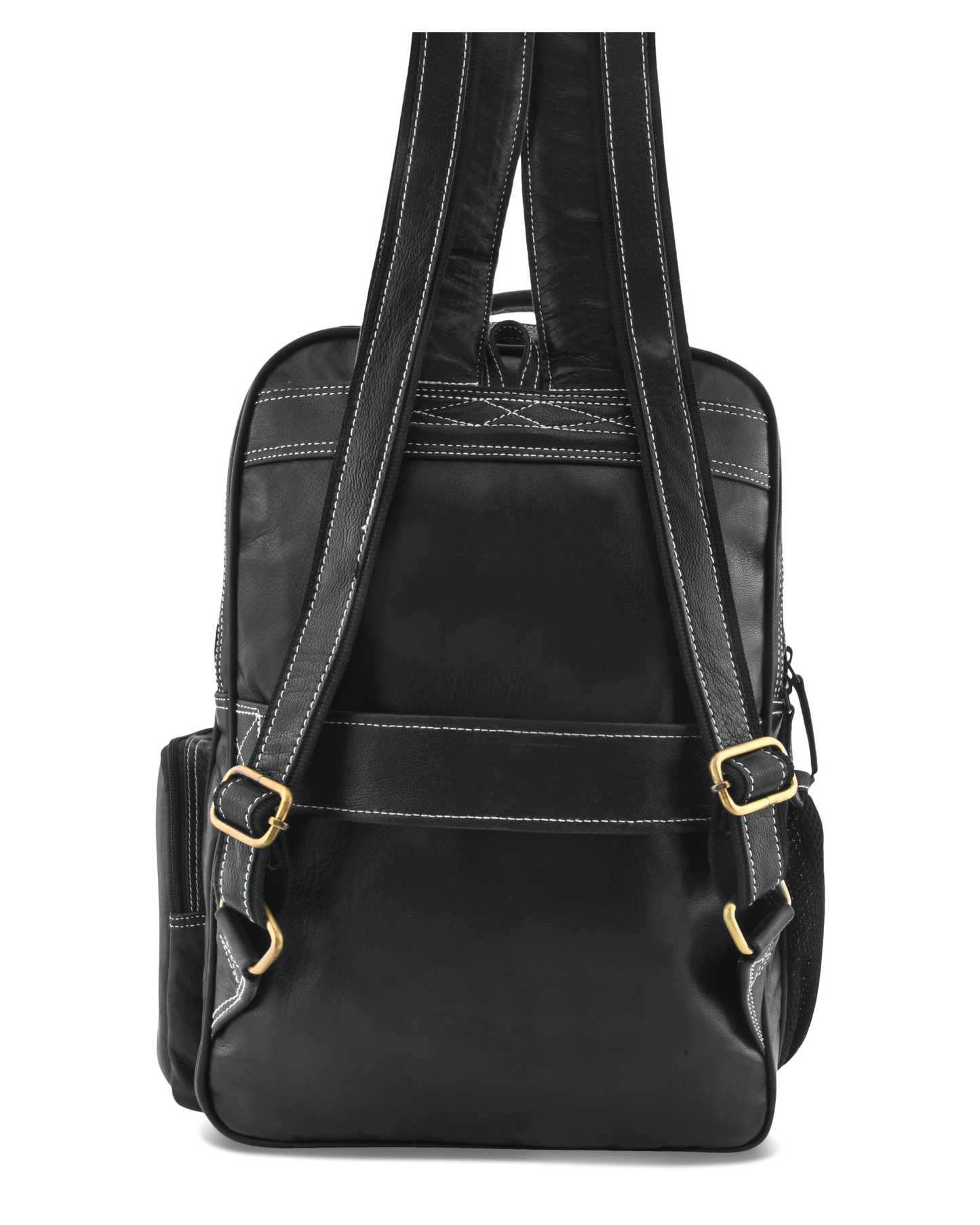 black backpack 2 mouth white
