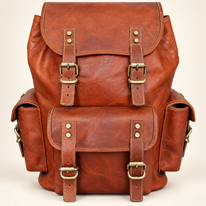Executive 3-Pocket Laptop Pack 16" | Leather Backpack | EL VEENU