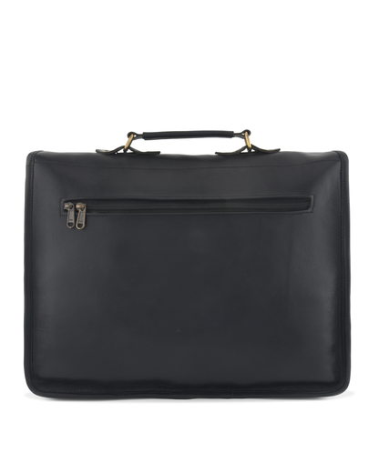 black leather messanger bag