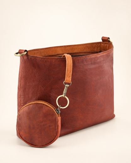 Nova Flat Bag 13" | Leather Shoulder & Crossbody Bag | EL VEENU