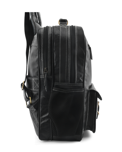 black backpack 2 mouth white