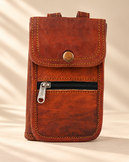 Leather Passport Holder & Travel Organizer with Strap | EL VEENU