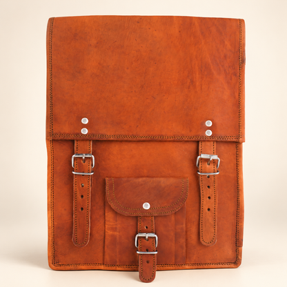 Boxed Front Pocket Pack 15" | Leather Backpack | EL VEENU
