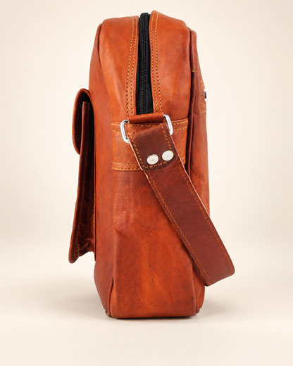Flight Bag | Full-Grain Leather Satchel | EL VEENU