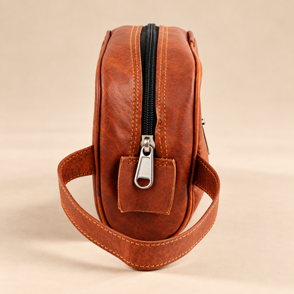 Premium Compact Travel Grooming Case | Leather Shaving Kit | EL VEENU