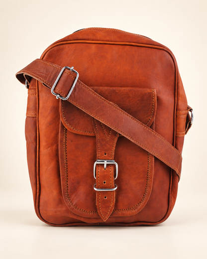Flight Bag | Full-Grain Leather Satchel | EL VEENU