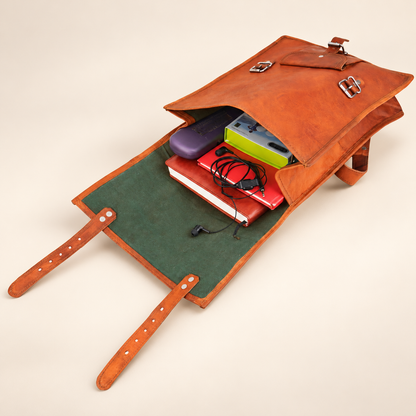 Boxed Front Pocket Pack 15" | Leather Backpack | EL VEENU