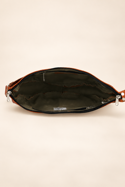 Mira | Half Moon Leather Shoulder Bag | EL VEENU