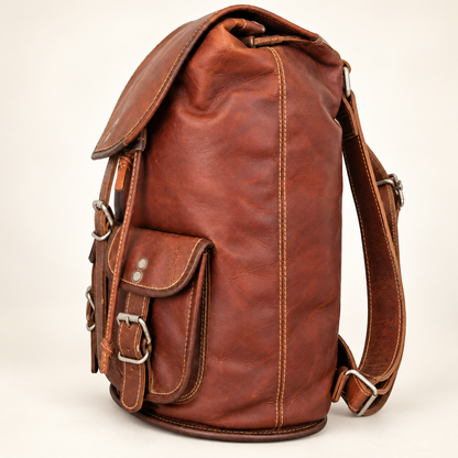 Swift Lock Pouch 15" | Full-Grain Leather Backpack | EL VEENU