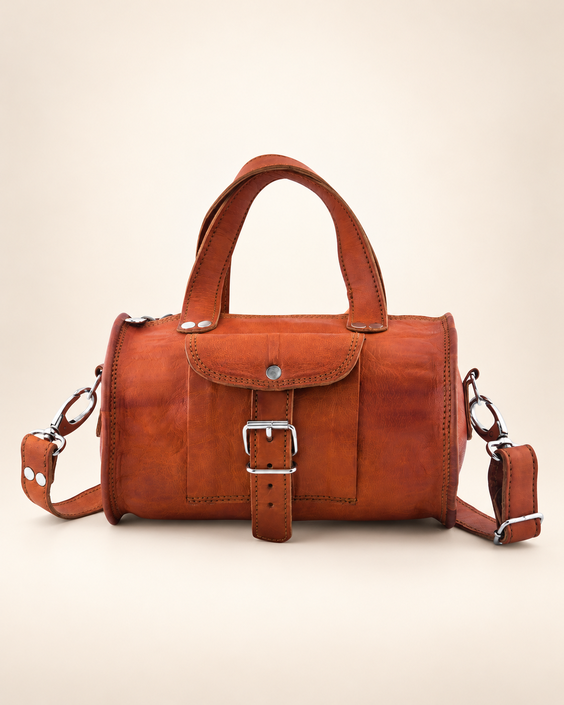 Donna Mini Duffle Carry | Leather Duffle Bag | EL VEENU