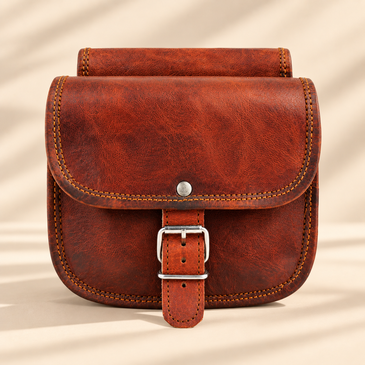 Double Leather Bicycle Pannier & Saddle Bag