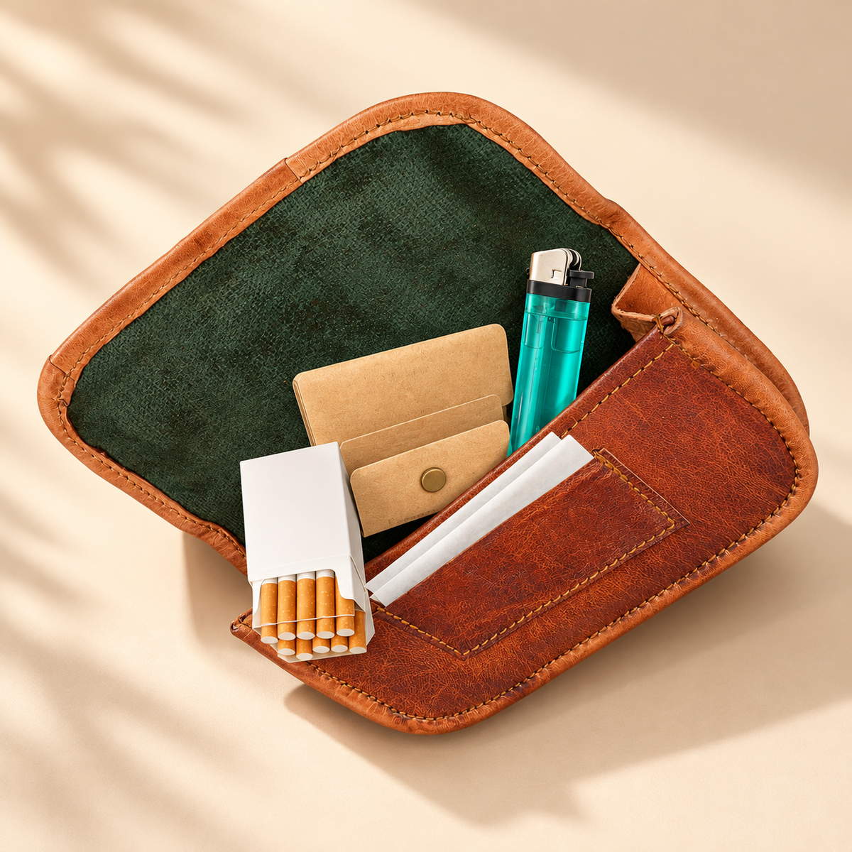 Handcrafted Leather Tobacco Pouch |EL VEENU