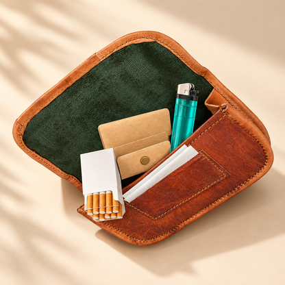 Handcrafted Leather Tobacco Pouch |EL VEENU