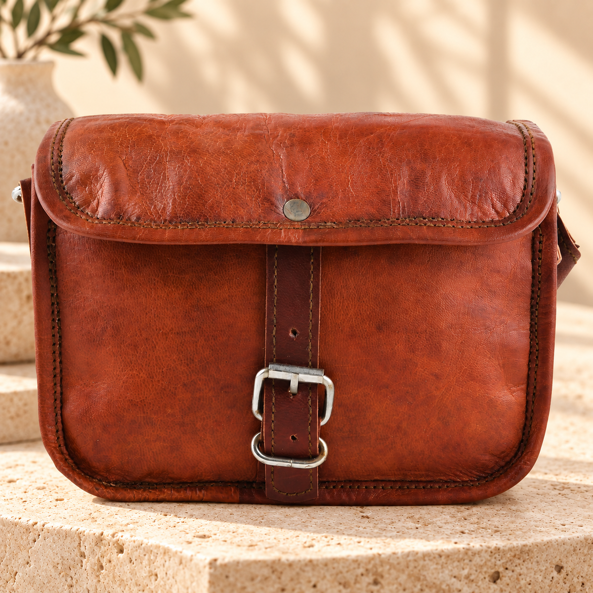 Adah Buckle 2 / Cassette Buckle 2/ | Handmade Leather Sling Bag| EL VEENU