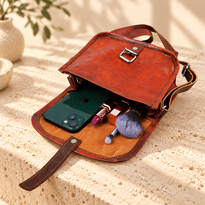 Adah Buckle 2 / Cassette Buckle 2/ | Handmade Leather Sling Bag| EL VEENU