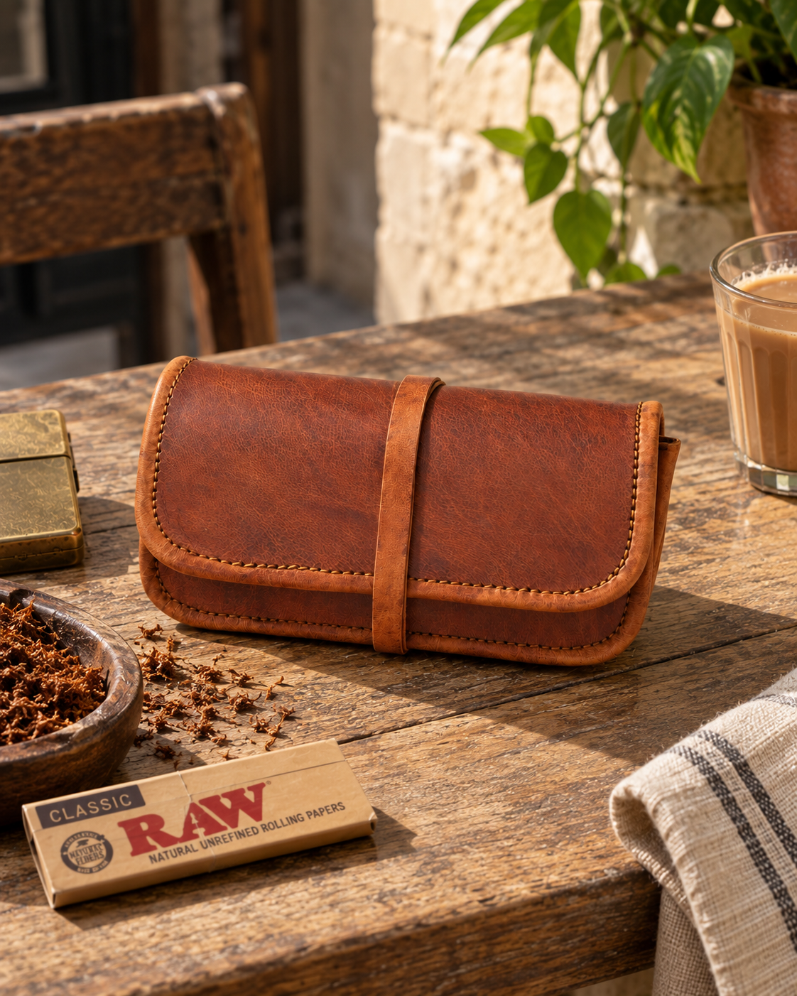 Handcrafted Leather Tobacco Pouch |EL VEENU