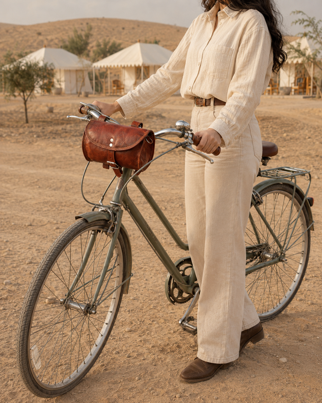 Dholki Convertible Leather Bike & Sling Bag