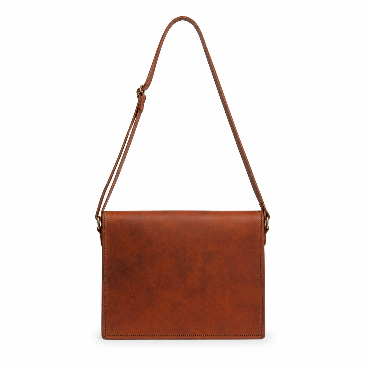 Natural Leather Messenger Laptop Bag