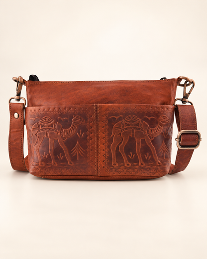 Nova Flat Bag S | Slim Leather Crossbody Bag | EL VEENU