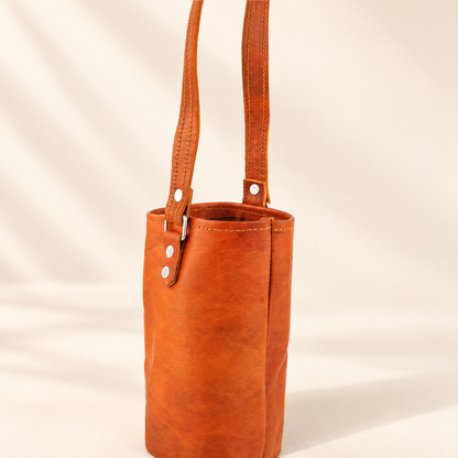 Leather Bottle Holder | Plain & Embroidered