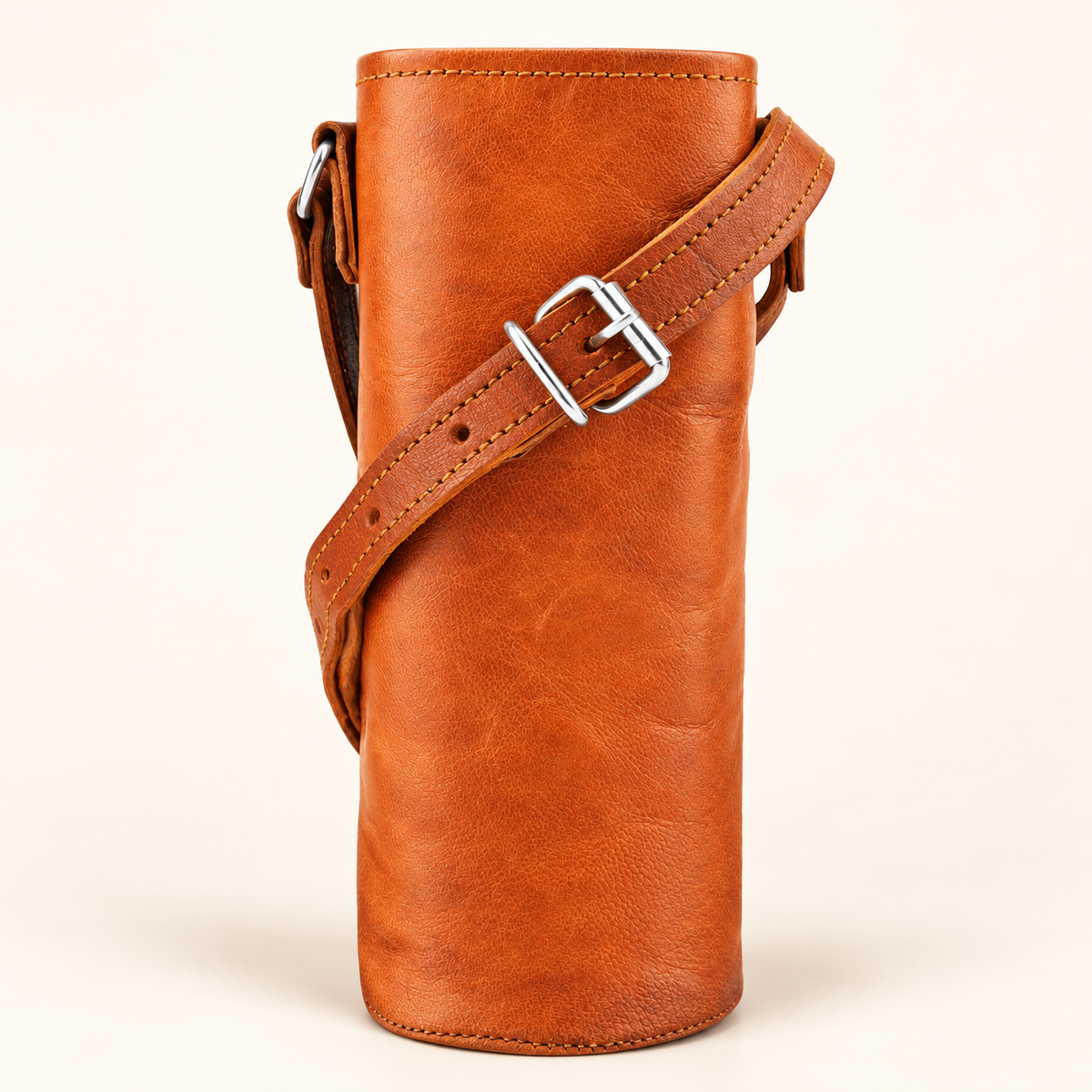Leather Bottle Holder | Plain & Embroidered