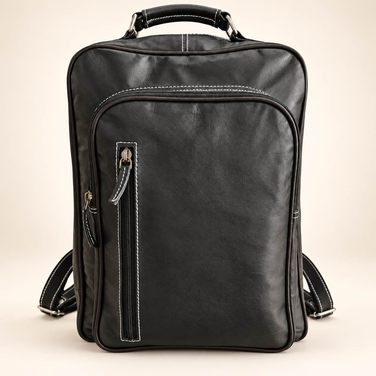 Milled Full-Zip Utility Backpack | Leather Backpack | EL VEENU