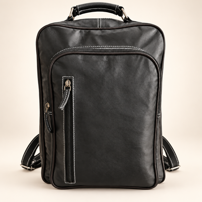 Milled Full-Zip Utility Backpack | Leather Backpack | EL VEENU