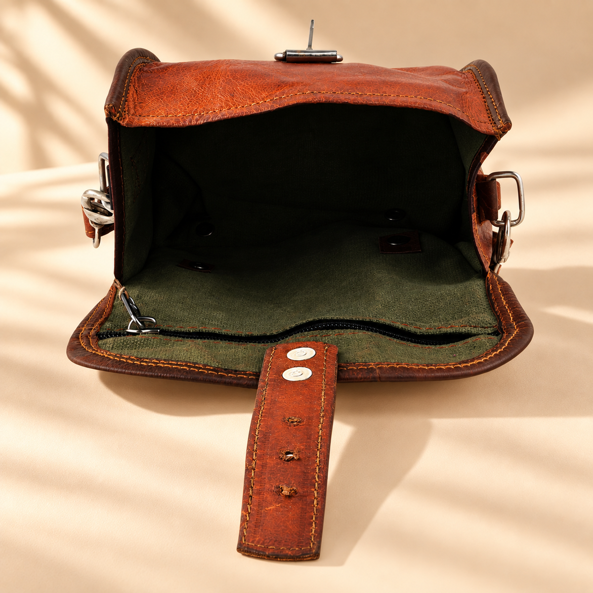 Dholki Convertible Leather Bike & Sling Bag