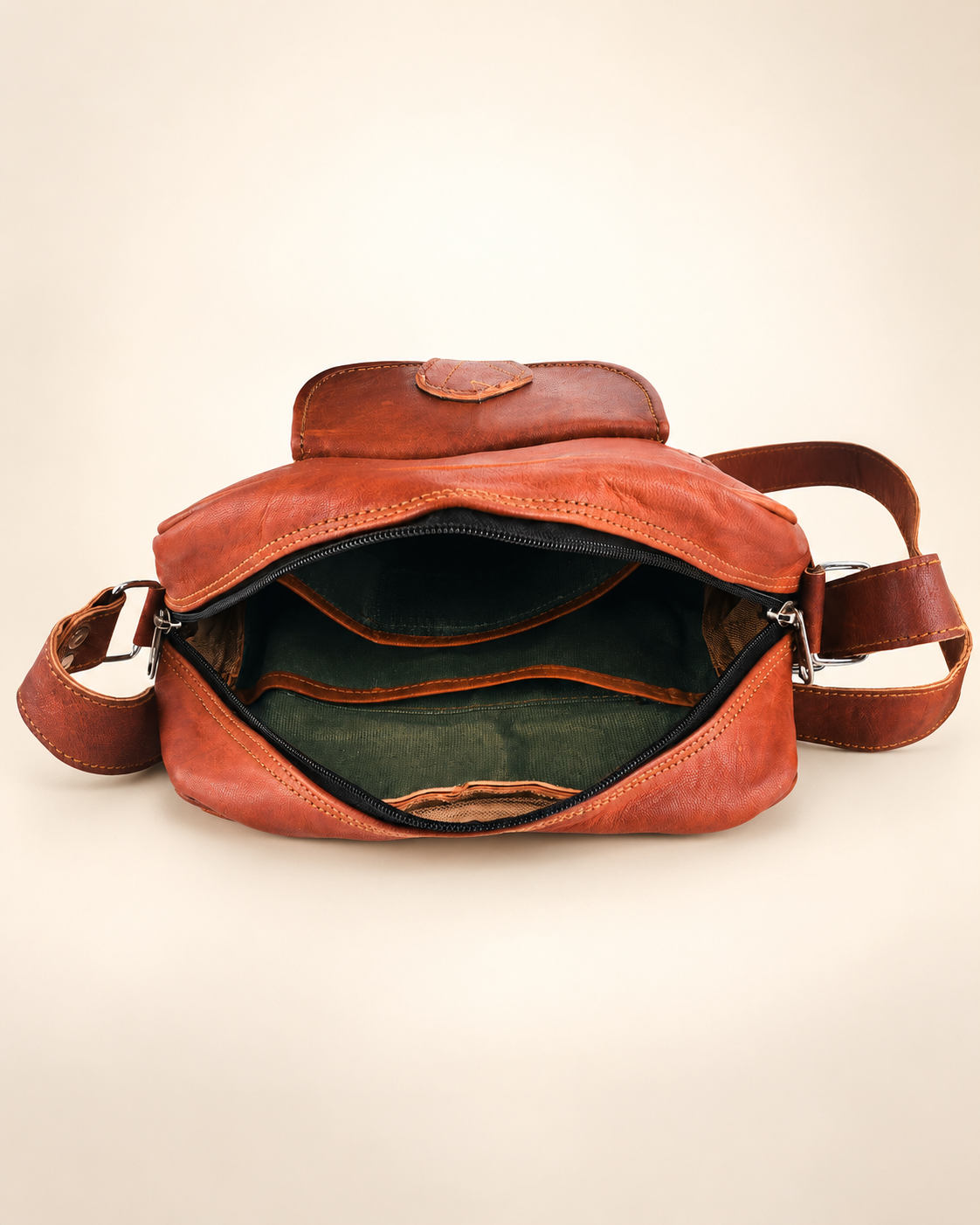 Flight Bag | Full-Grain Leather Satchel | EL VEENU