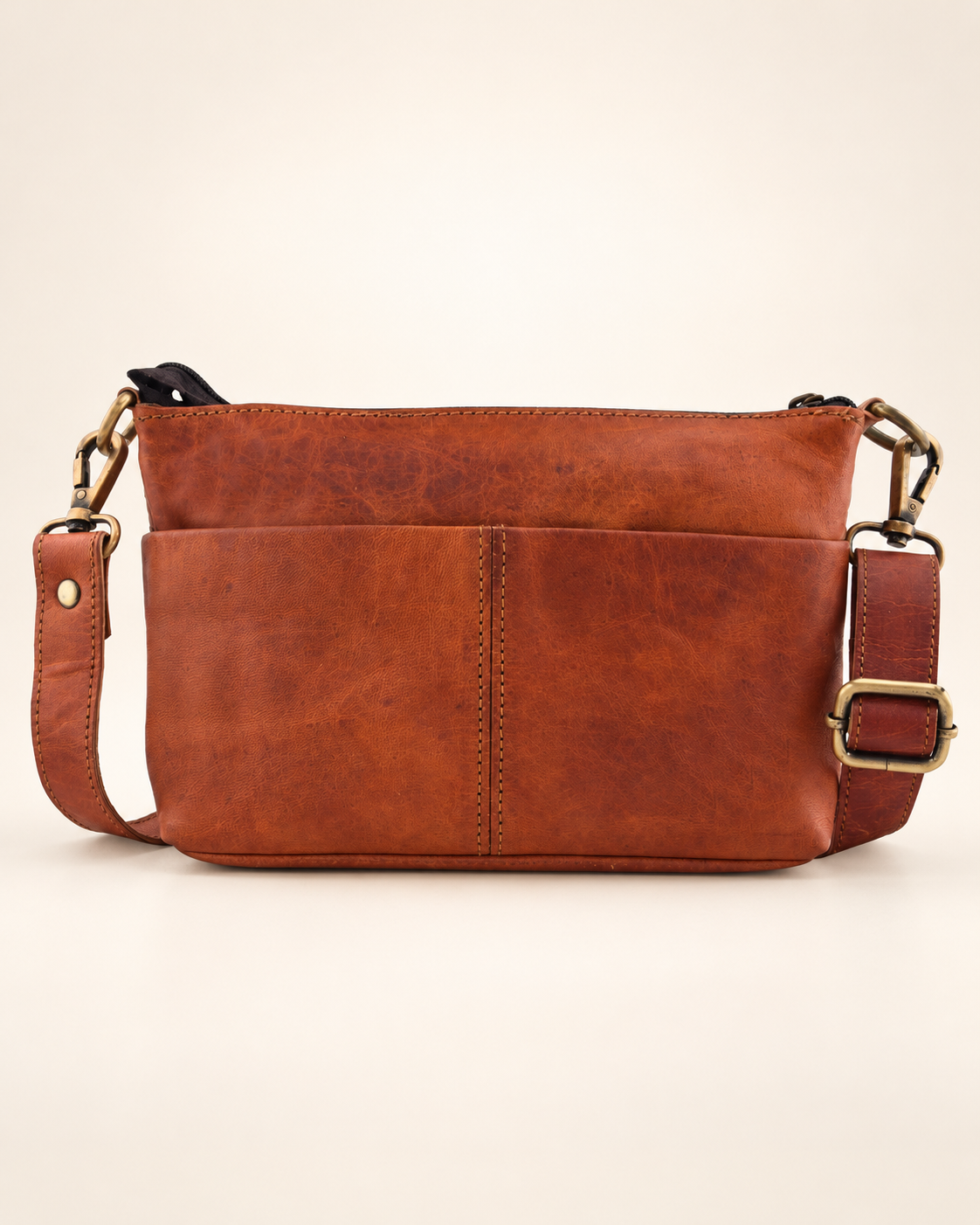Nova Flat Bag S | Slim Leather Crossbody Bag | EL VEENU